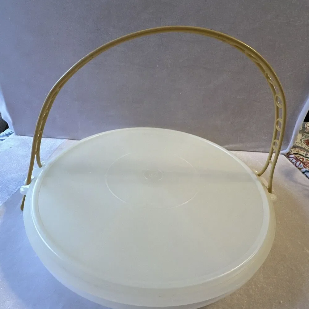 Tupperware 405-2 Vintage Divided Party Tray Relish Veggie Handle Lid 224-9
